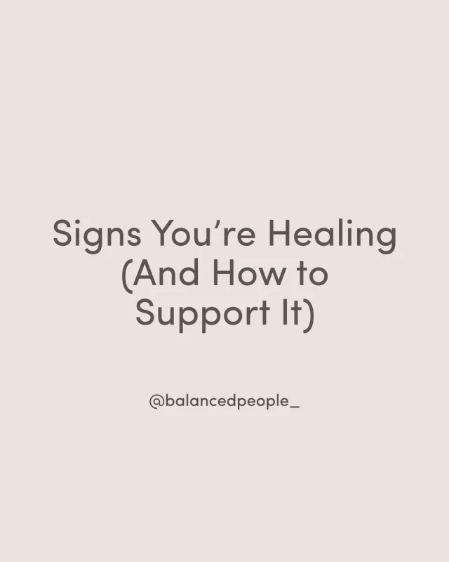 Healing isn’t just about feeling better overnight - it’s about small, powerful shifts in your thoughts, behaviours, and emotions. Here are signs you’re making progress + simple ways to support your growth. 💛 

#BalancedPeople #SelfHealing #EmotionalGrowth